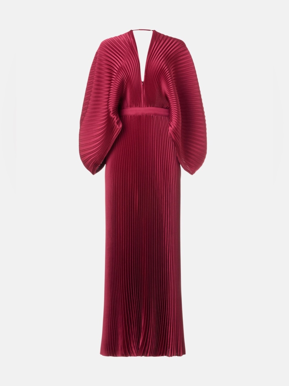L’idee Versailles Red Pleated Balloon Sleeve Gown Size Lidee S - Picture 6 of 9
